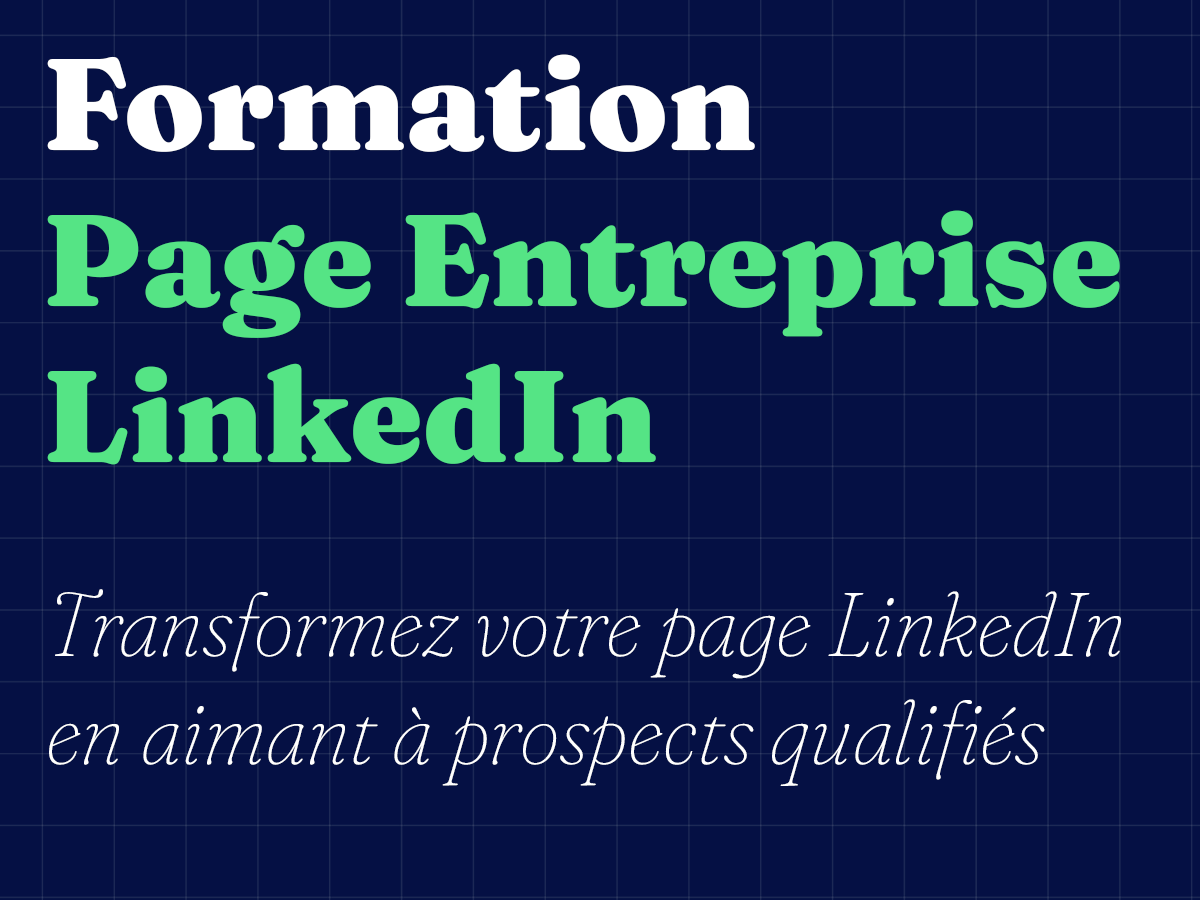 Formation Page Entreprise LinkedIn